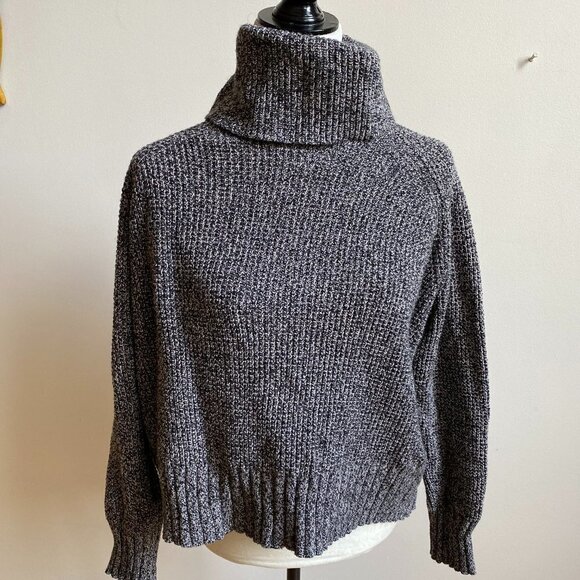 Madewell BNWOT womens "Eastbrook" marbled turtleneck sweater Small cross back - Picture 2 of 8